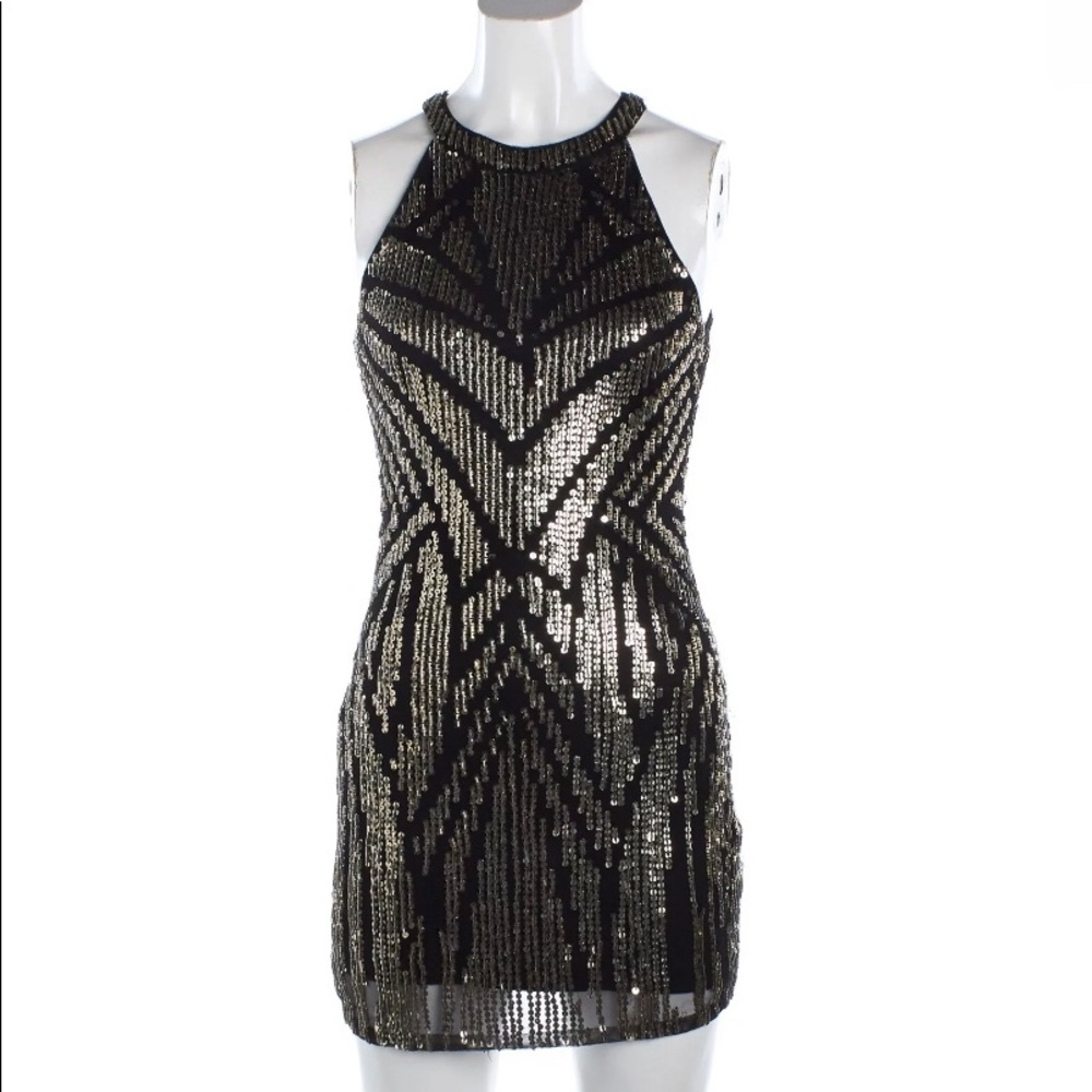 NWOT PARKER Halter Embellished Bodycon Dress  XS